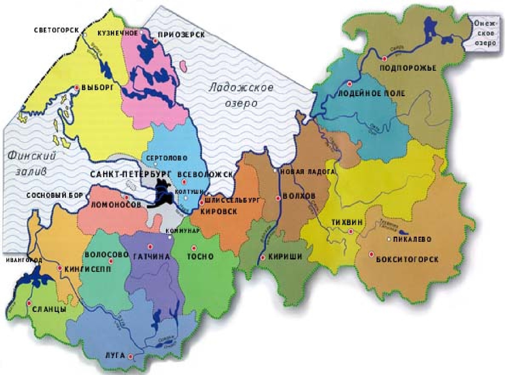 Карта лен обл по районам. Карта области Ленинградской области. Карта Ленинградской обл с районами. Карта Ленобласти с районами подробная. Районы лен обл на карте.
